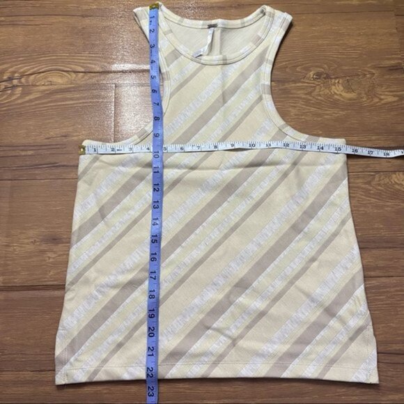 FREE PEOPLE Ivory Striped Sidelines Tank Size Small - Picture 6 of 10